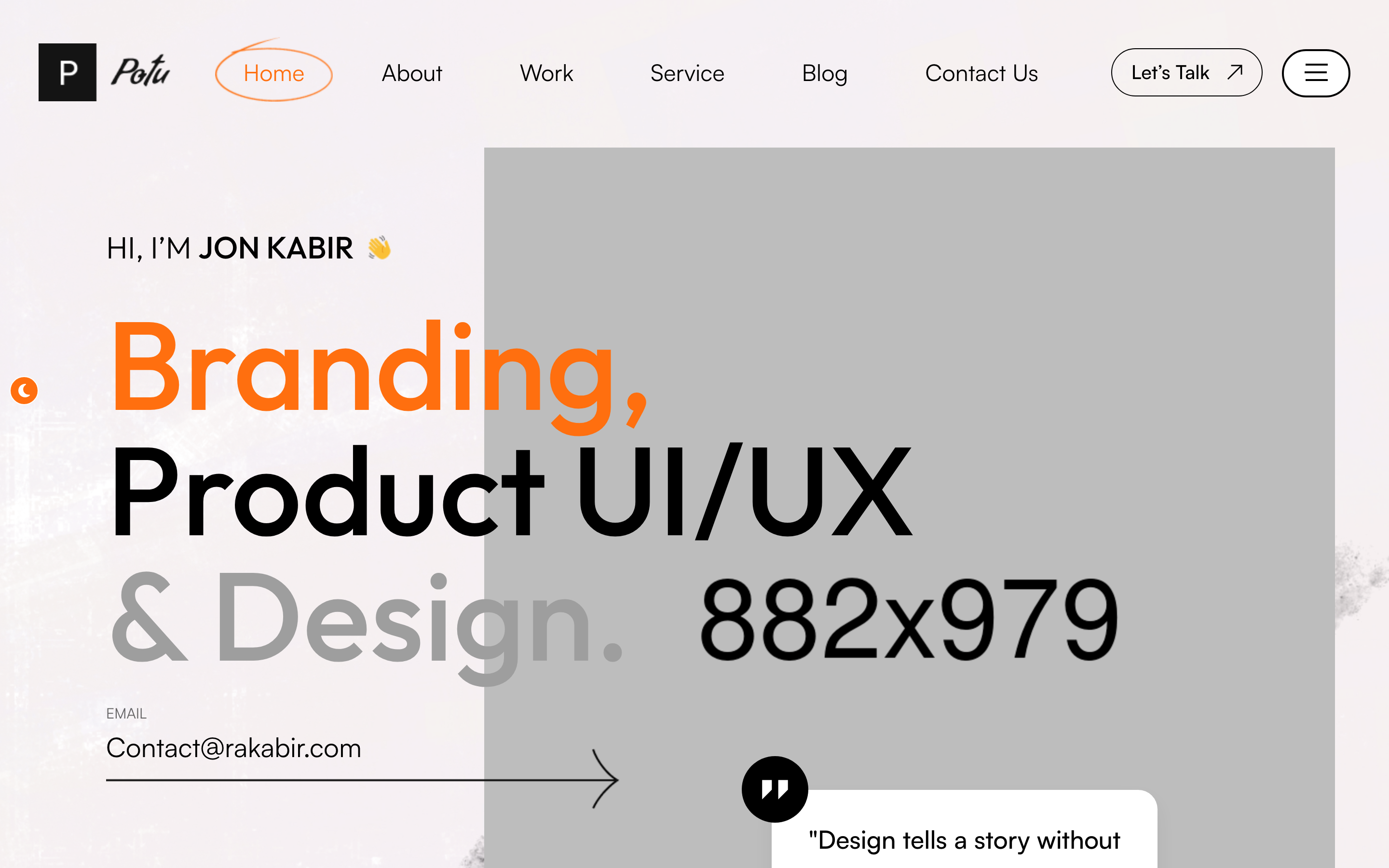 Potu - Personal Portfolio HTML Template